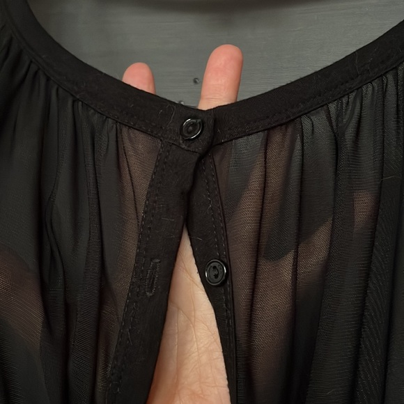 Sheer, see through, button up blouse - Picture 7 of 9